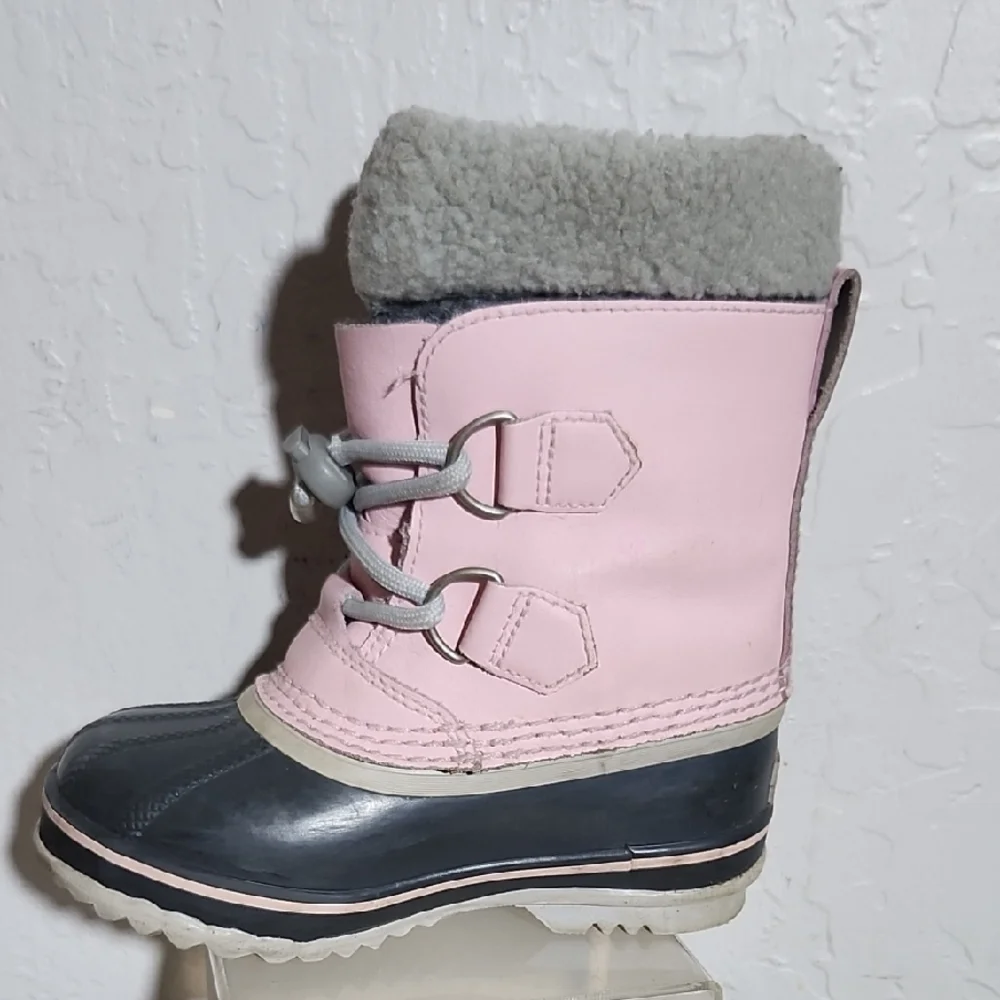 SOREL Childs 10 Pink Grey Winter Boots